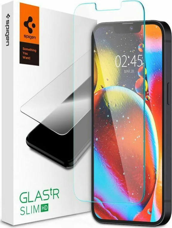 Spigen GLAS.tR Slim HD 2.5D Full Face Tempered Glass (iPhone 17e / 16e / 14 / 13 / 13 Pro) AGL03391 - Image 1