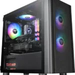 Thermaltake V150 Tempered Glass ARGB Breeze Gaming Micro Tower Κουτί Υπολογιστή με Πλαϊνό Παράθυρο Μαύρο