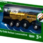 Brio Toys Golden Battery Lock Τρενάκι με Ήχο και Φως για 3+ ετών+ Ετών 33630