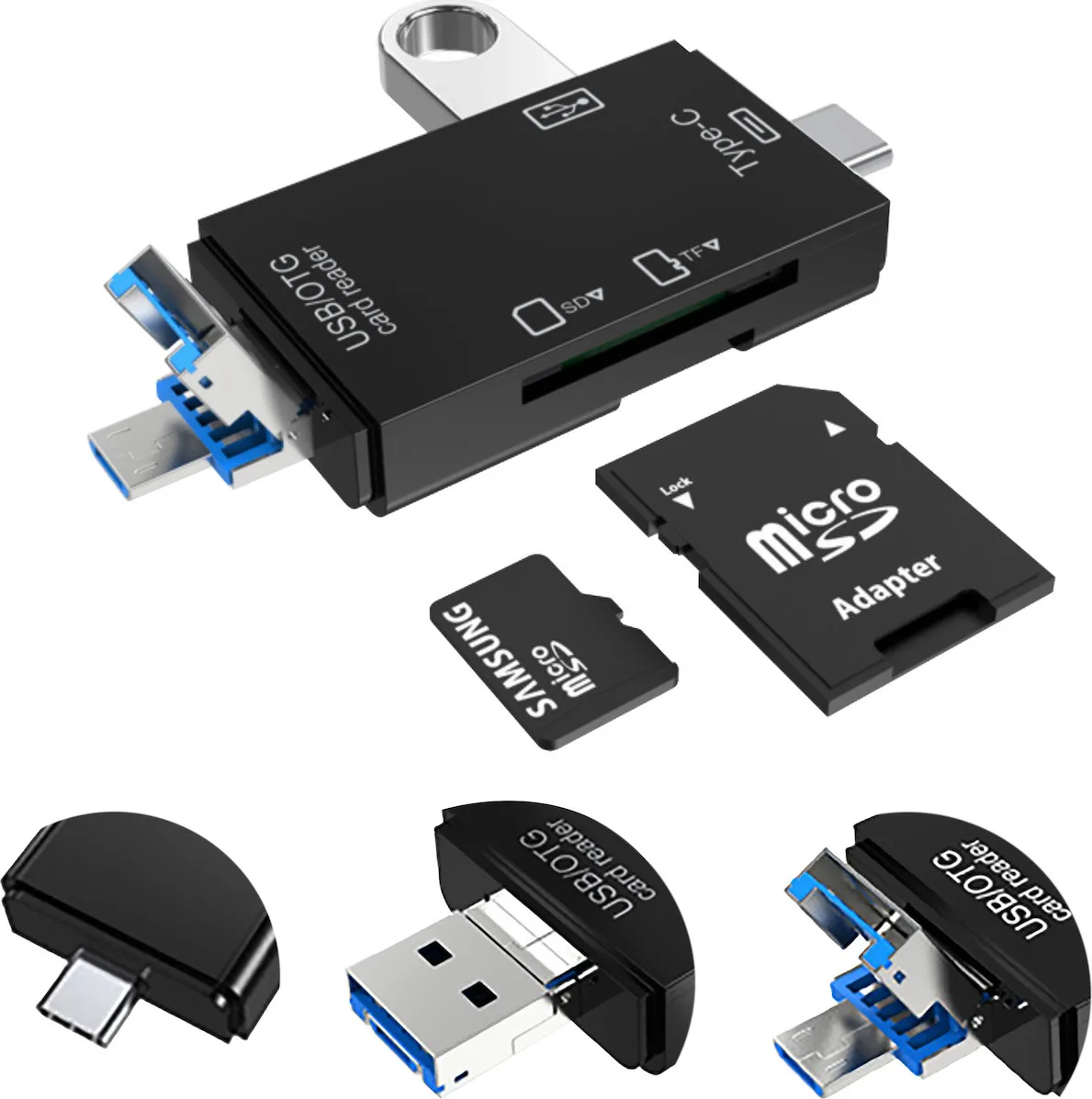 Vakoss Card Reader USB 2.0/micro USB/Type-C για SD/microSD (TC-R425X) - Image 1