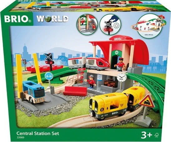 20210930154223_brio_toys_central_station_set_33989 Brio Toys Central Station Σετ με Τρενάκι από Ξύλο για 3+ Ετών 33989 - Image 1