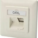 Digitus Μονή Πρίζα Δικτύου RJ45 με Πλαίσιο σε Λευκό Χρώμα DN-9007-1