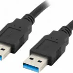 Lanberg USB 3.0 Cable USB-A male - USB-A male Μαύρο 0.5m (CA-USBA-30CU-0005-BK)