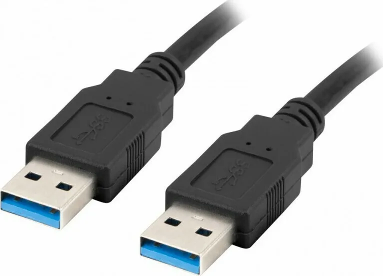 20211007114436_lanberg_usb_3_0_cable_usb_a_male_usb_a_male_mayro_0_5m_ca_usba_30cu_0005_bk Lanberg USB 3.0 Cable USB-A male - USB-A male Μαύρο 0.5m (CA-USBA-30CU-0005-BK) - Image 1