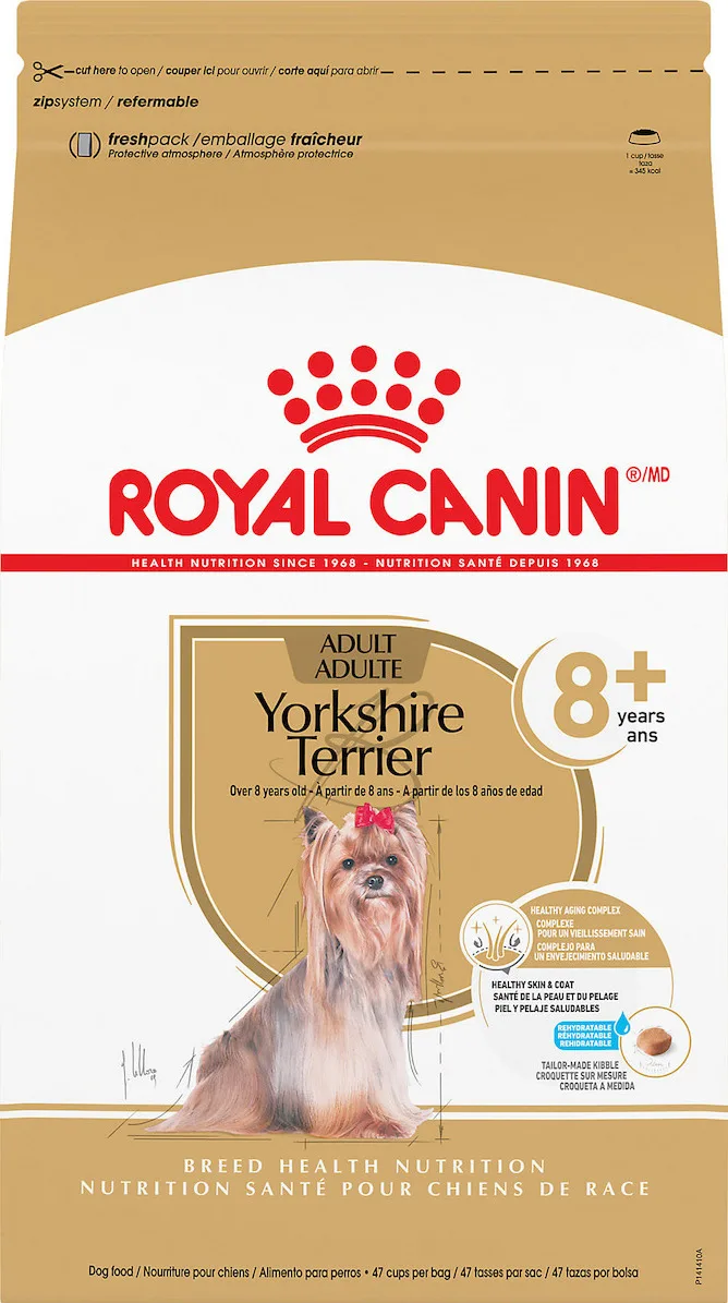 Royal Canin Yorkshire Terrier 8+ 3kg Ξηρά Τροφή για Ηλικιωμένους Σκύλους Μικρόσωμων Φυλών με Πουλερικά και Ρύζι - Image 1