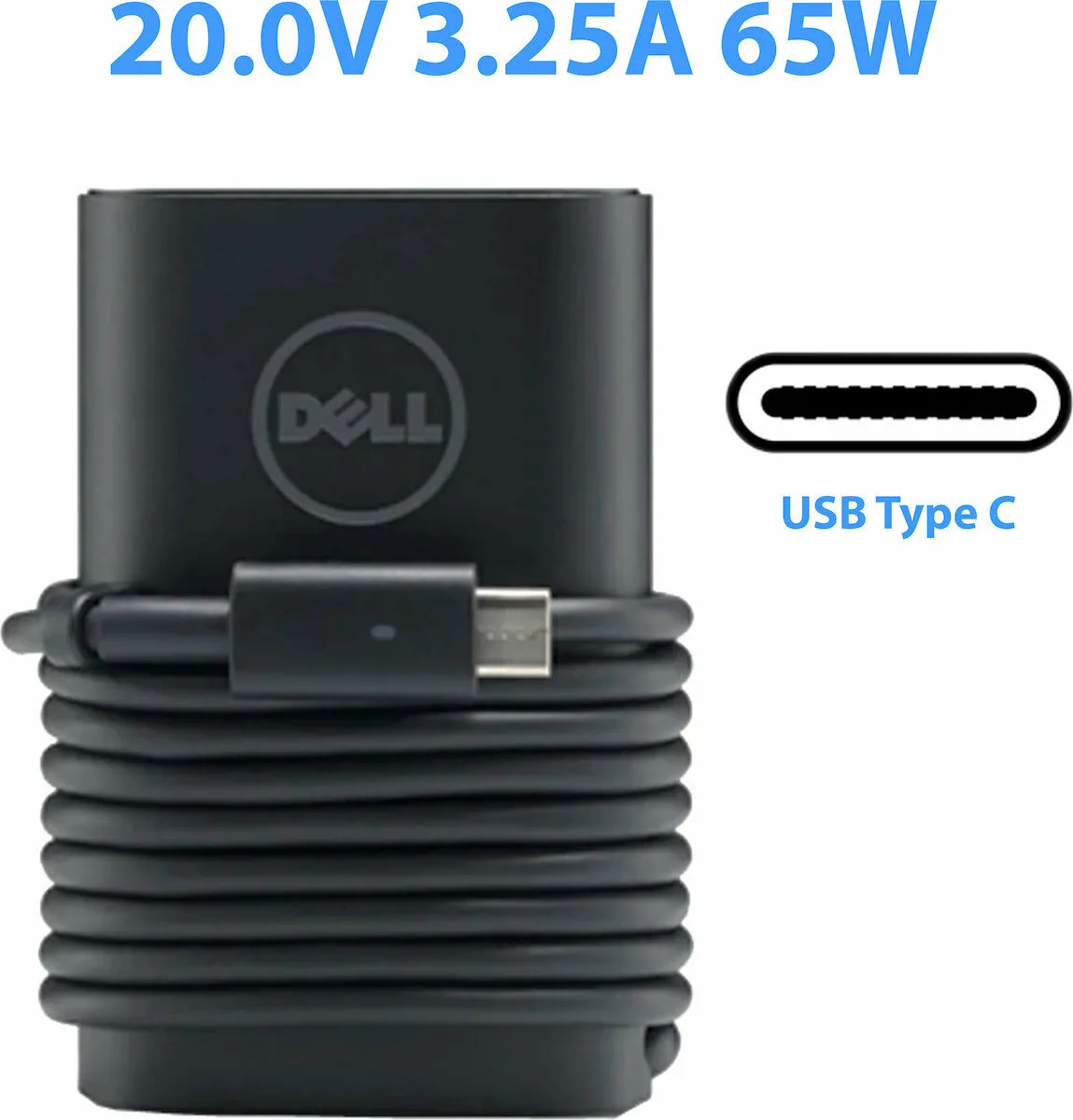 20211015162211_dell_ac_adapter_65w_450_agob Dell USB-C Φορτιστής Laptop 65W 20V 3.25A χωρίς Καλώδιο Τροφοδοσίας 450-AGOB - Image 1