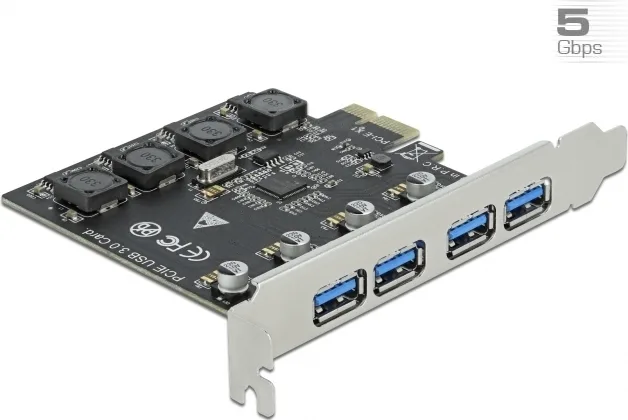 DeLock Κάρτα PCIe σε 4 θύρες USB 3.2 (90509) - Image 1