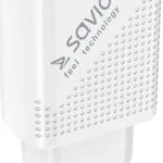 Savio Φορτιστής Χωρίς Καλώδιο με Θύρα USB-A και Θύρα USB-C Λευκός (LA-04)