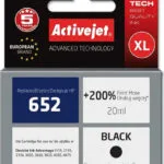 Active Jet Συμβατό Μελάνι Εκτυπωτή InkJet HP 652 F6V25AE 650 Σελίδων 20ml Μαύρο 1τμχ AH-652BR