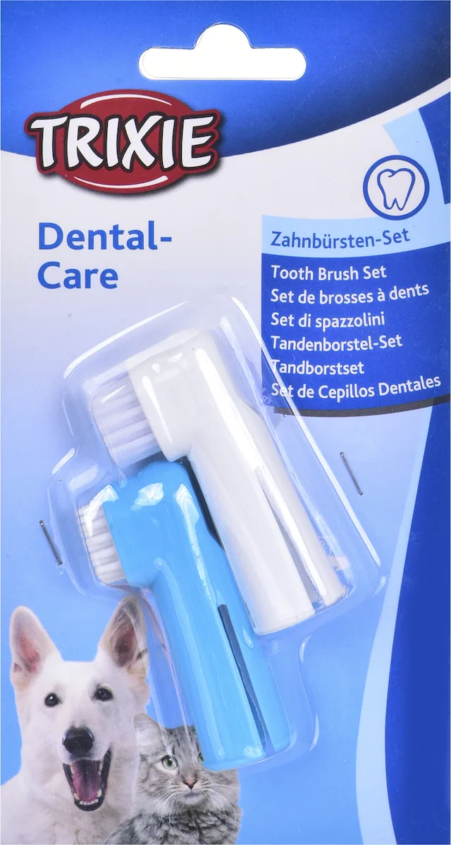 20211102173138_trixie_dental_care_odontovourtsa_skylou_2tmch Trixie Δακτυλήθρα για Σκύλους & Γάτες 200gr 2τμχ 2550 - Image 1