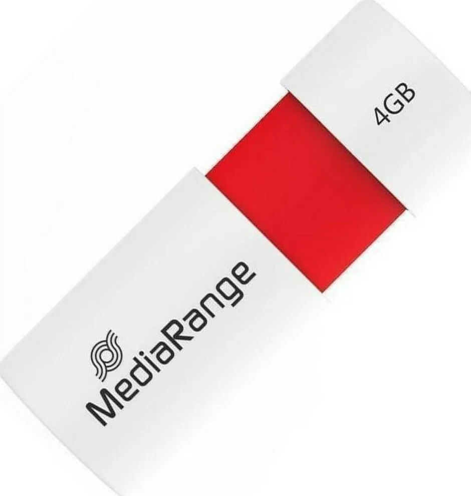 20211104101908_mediarange_mr970_4gb_usb_2_0 MediaRange 4GB USB 2.0 Stick Κόκκινο - Image 1