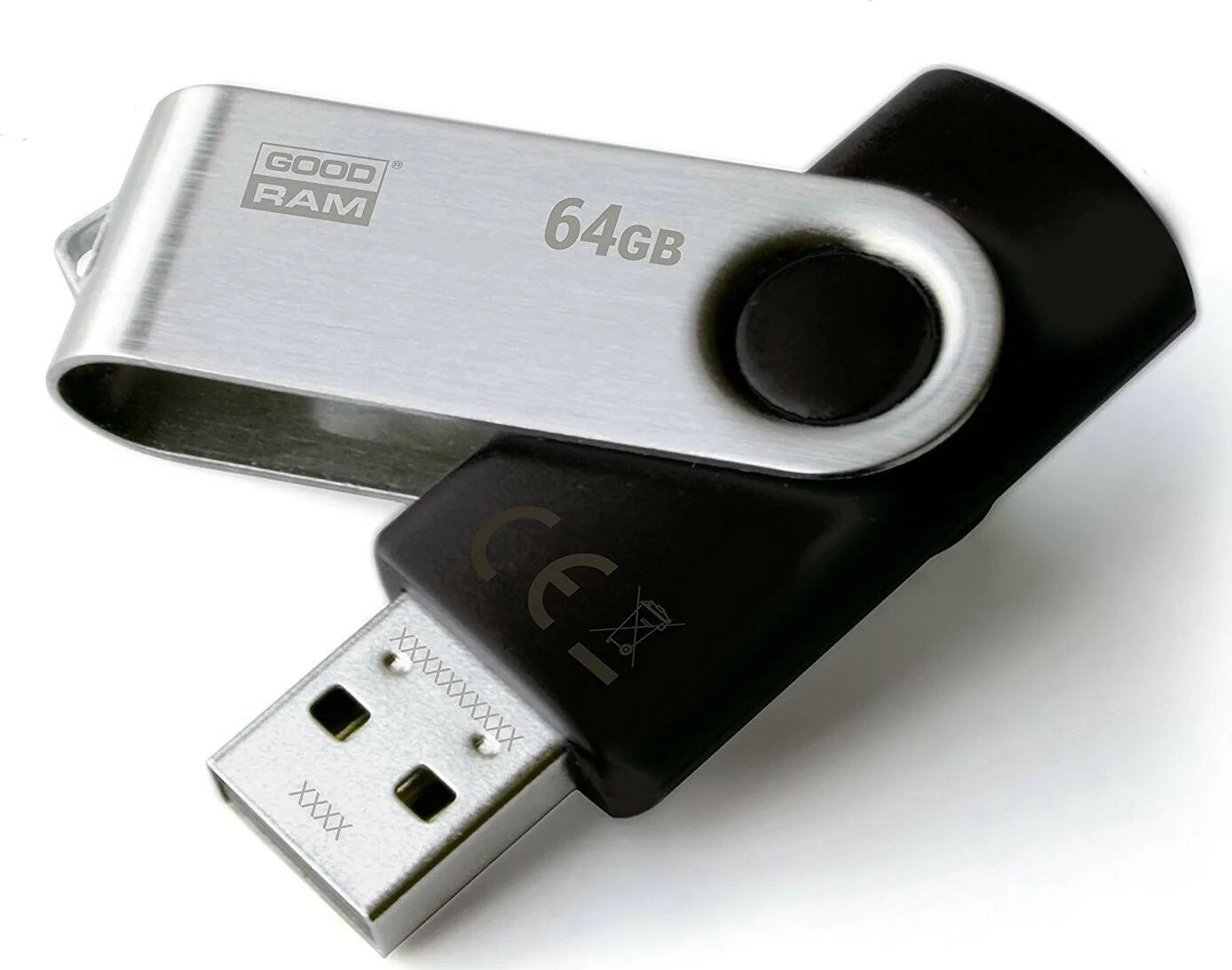 20211104102205_goodram_uts2_64gb_usb_2_0 GoodRAM UTS2 64GB USB 2.0 Stick Silver/Black - Image 1
