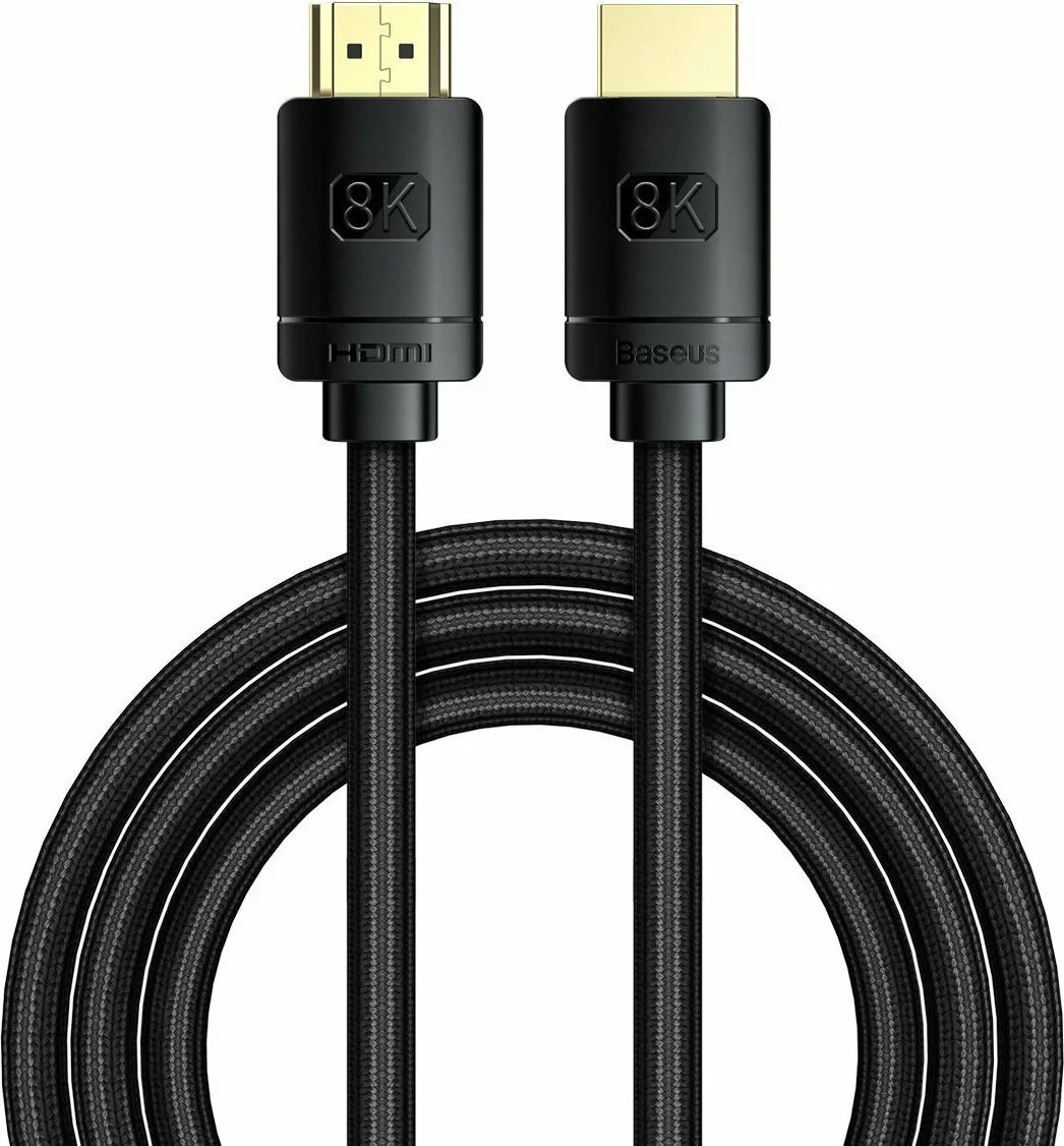 Baseus HDMI 2.1 Braided Cable HDMI male - HDMI male 2m Μαύρο CAKGQ-K01 - Image 1