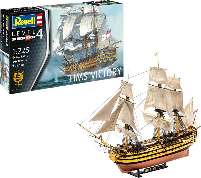 20211108110639_revell_ships_series_h_m_s_victory_1_225 Revell Ships Series H.M.S. Victory Φιγούρα Μοντελισμού Πλοίο 269 Κομματιών σε Κλίμακα 1:225 40x33εκ. 05408 - Image 1