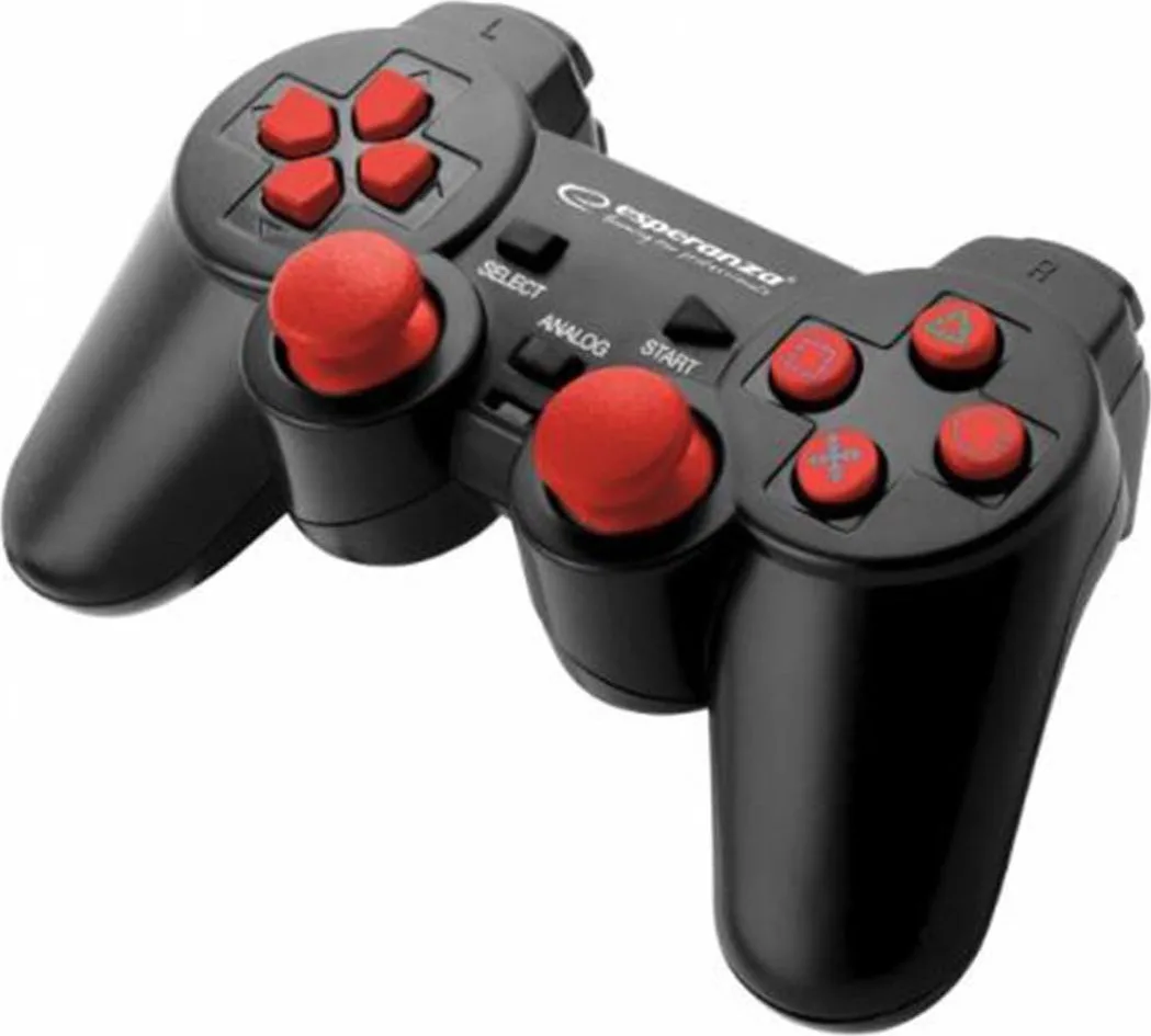 Esperanza Corsair Ενσύρματο Gamepad για PC / PS3 Black/Red - Image 1