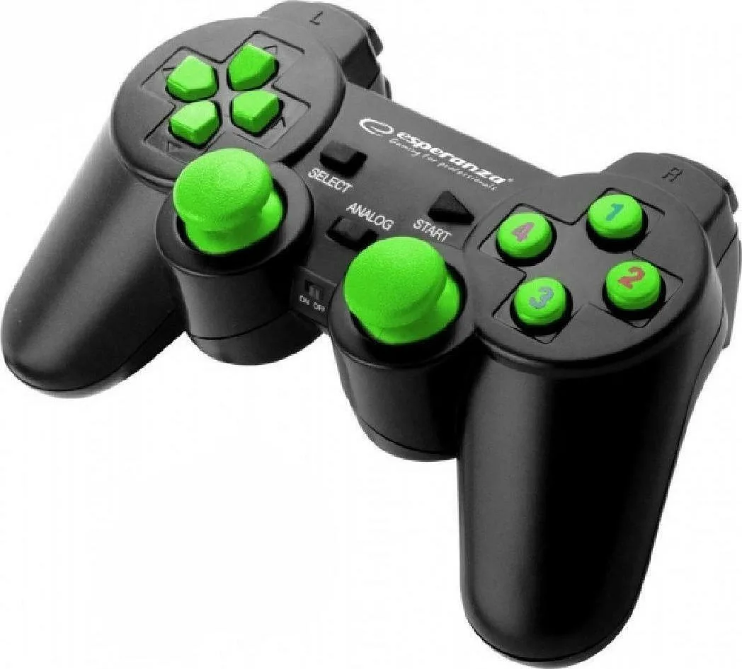 Esperanza Gladiator Ασύρματο Gamepad για PS3 / PC Black/Green - Image 1