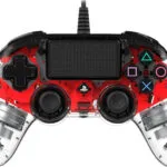 Nacon Wired Illuminated Compact Controller για PS4 Crystal Red