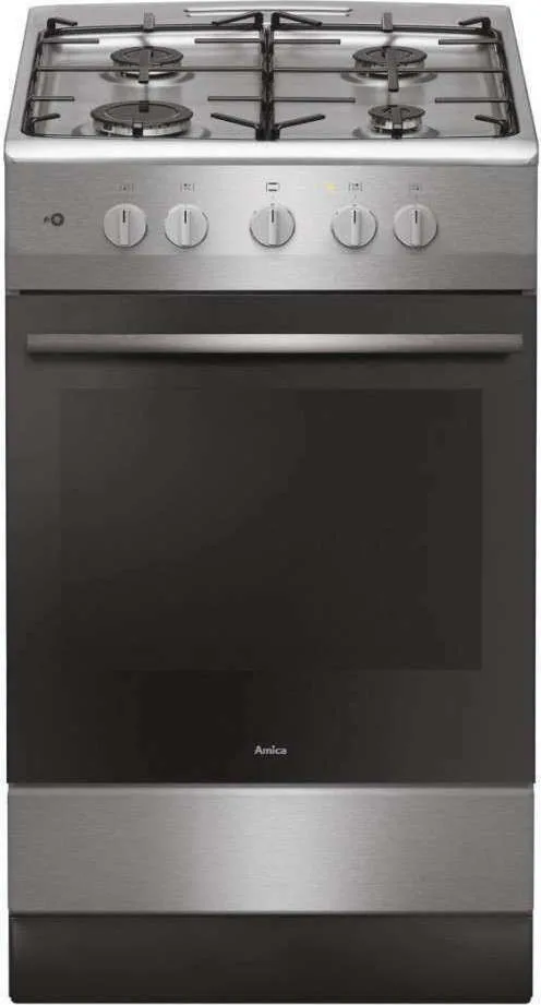 Amica 57GGH4.23ZPF(Xx) Κουζίνα Υγραερίου 56lt με Εστίες Υγραερίου Π50εκ. Inox - Image 1