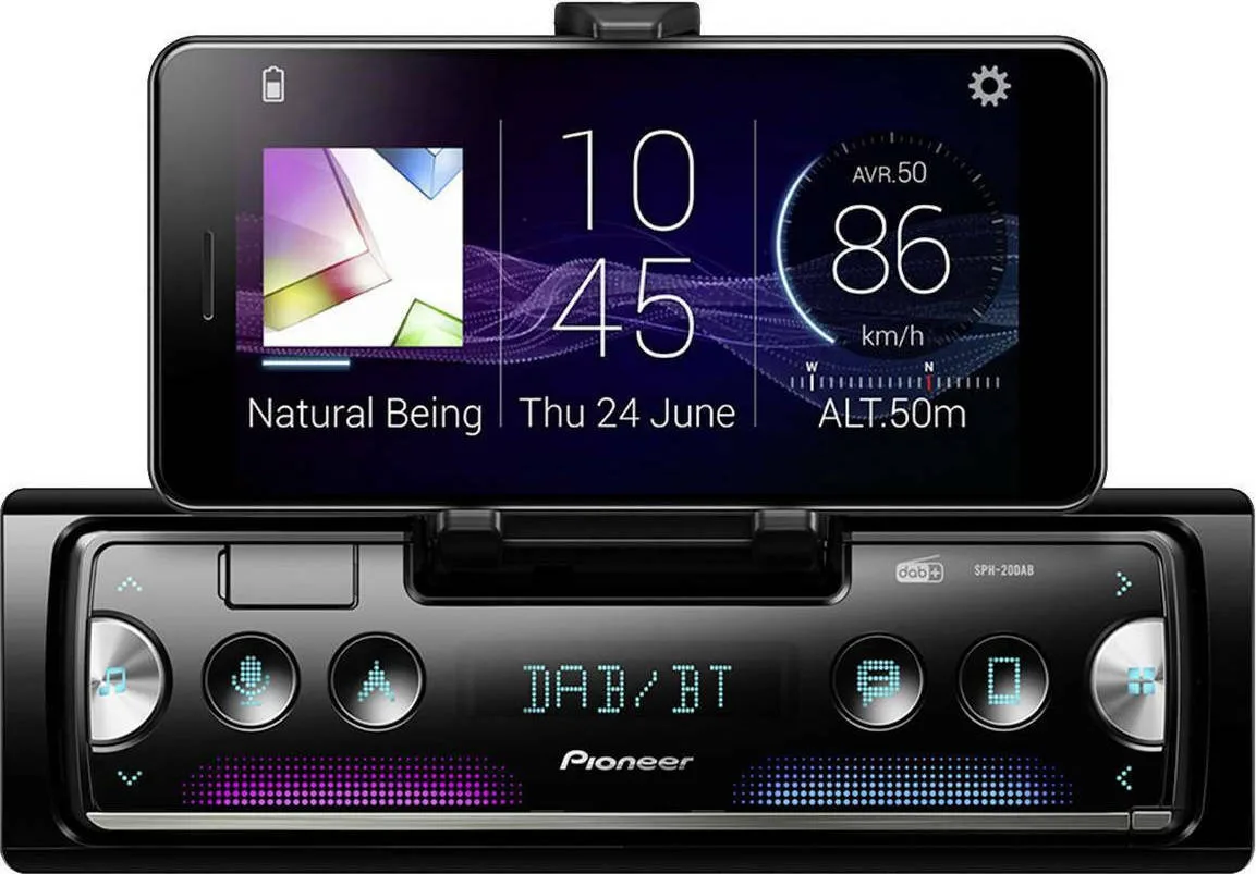 Pioneer Ηχοσύστημα Αυτοκινήτου 1DIN (Bluetooth/USB) με Αποσπώμενη Πρόσοψη SPH-20DAB - Image 1