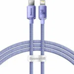 Baseus Crystal Shine Braided USB-C to Lightning Cable 20W Μωβ 1.2m (CAJY000205)