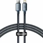 Baseus Crystal Shine Braided USB-C to Lightning Cable 20W Μαύρο 1.2m (CAJY000201)