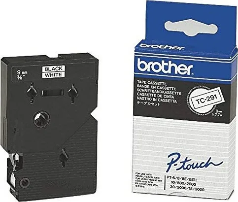 Brother TC-291 Ταινία Ετικετογράφου 7.7m x 9mm σε Λευκό Χρώμα TC-291 - Image 1