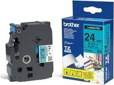Brother TZE-551 Ταινία Ετικετογράφου 8m x 24mm σε Μπλε Χρώμα TZE-551 - Image 1