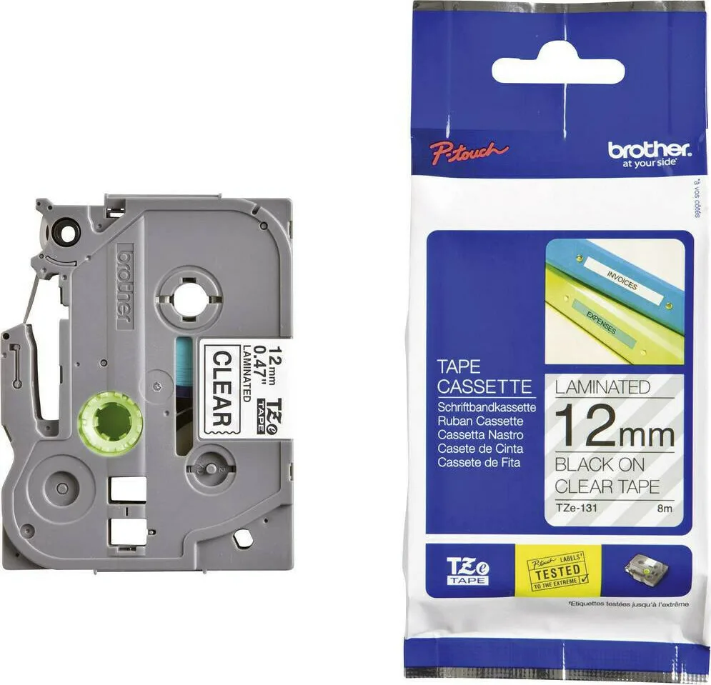 Brother TZE-131 Ταινία Ετικετογράφου 8m x 12mm σε Διάφανο Χρώμα TZE-131 - Image 1