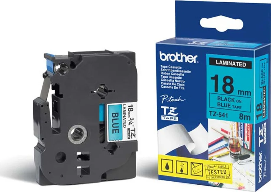 Brother TZE-541 Ταινία Ετικετογράφου 8m x 18mm σε Μπλε Χρώμα TZE-541 - Image 1