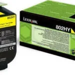 Lexmark 802H Γνήσιο Toner Laser Εκτυπωτή Κίτρινο High Yield 3000 Σελίδων 80C2HYE