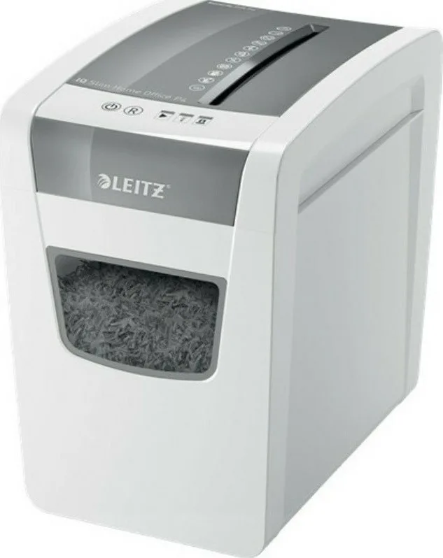 Leitz Καταστροφέας Εγγράφων IQ Slim Home Office P4 Cross Cut 10 Φύλλων με Κάδο 23lt 80010000 - Image 1