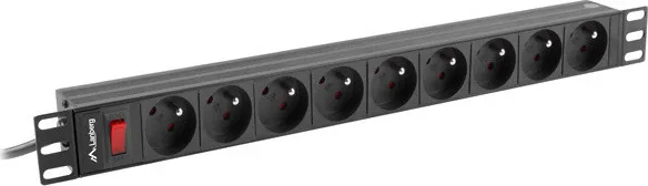 Lanberg Πολύπριζο Rack PDU-09E-0300-BK 1τμχ - Image 1