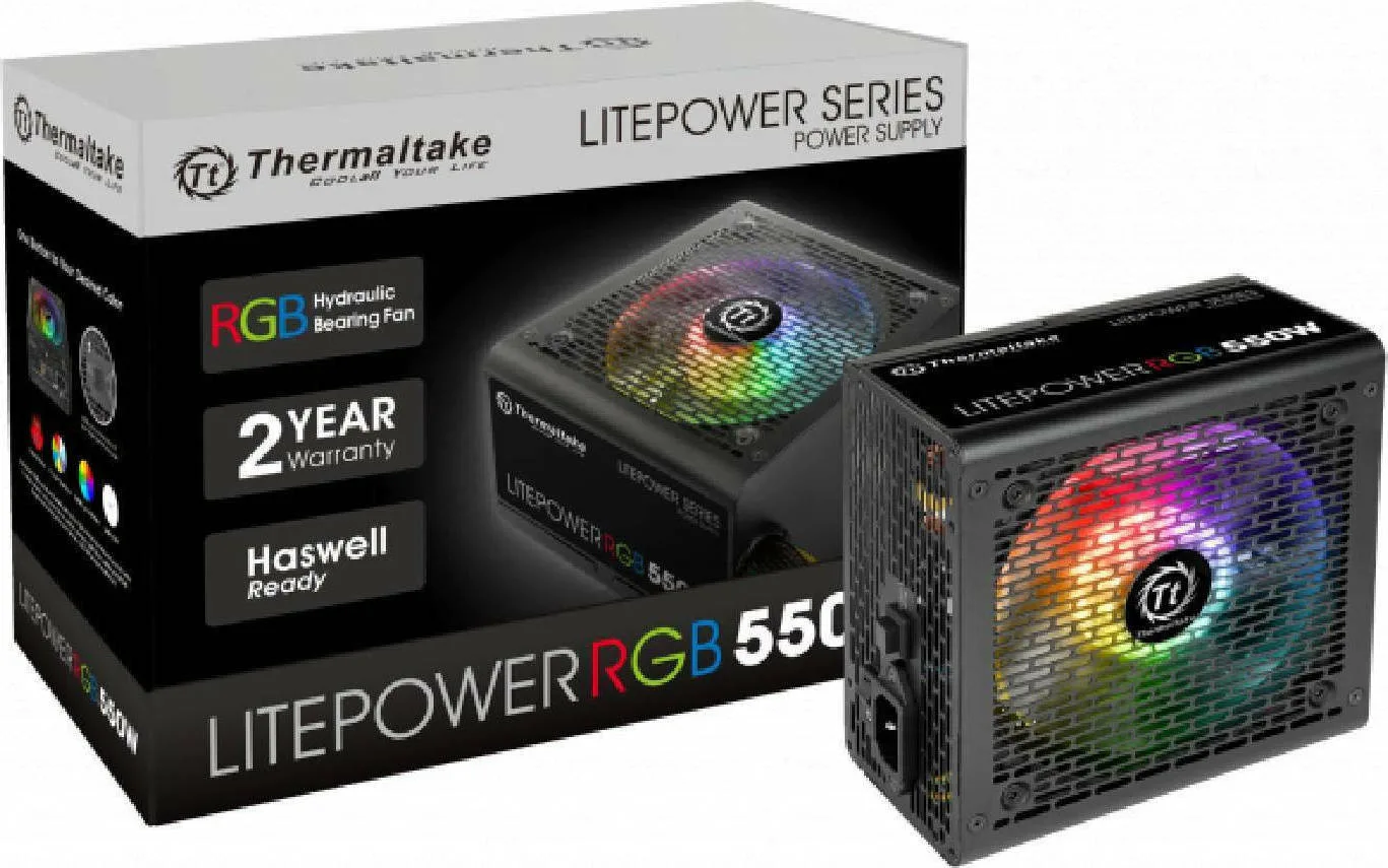 20211122165326_thermaltake_litepower_rgb_550w_full_wired Thermaltake Litepower RGB 550W Μαύρο Τροφοδοτικό Υπολογιστή Full Wired - Image 1