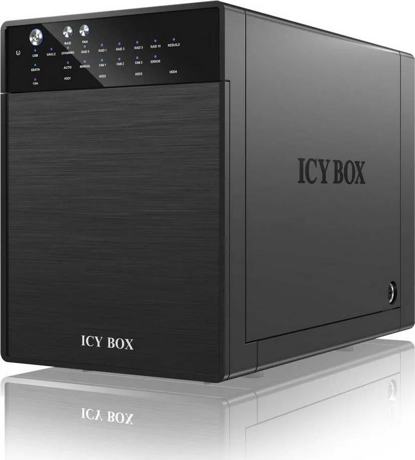Icy Box IB-RD3640SU3 Θήκη για 4 Σκληρούς Δίσκους 3.5" SATA III με σύνδεση USB 3.0 / eSATA IB-RD3640SU3 - Image 1
