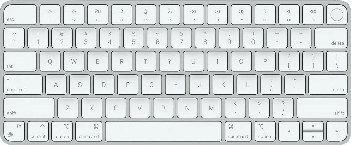 Apple Magic Keyboard With Touch ID Ασύρματο Πληκτρολόγιο Αγγλικό US Ασημί - Image 1