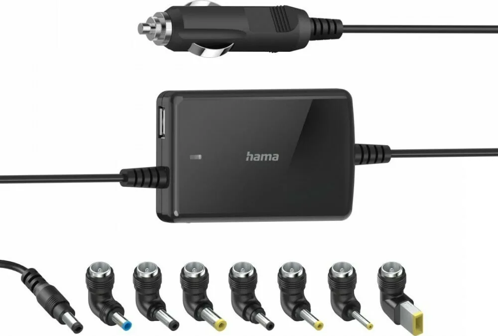 20211126150853_hama_slim_light_universal_car_notebook_power_supply_unit_15_19_v_70w_200008 HAMA Slim & Light Universal Car Notebook Power Supply Unit, 15 - 19 V/70W Universal Φορτιστής Laptop 70W 19V 4.5A με Αντάπτορα Τροφοδοσίας και με σετ βυσμάτων (00200008) - Image 1