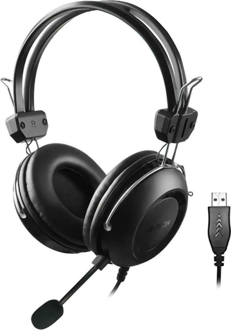 A4Tech HU-35 Over Ear Multimedia Ακουστικά με μικροφωνο και σύνδεση USB-A - Image 1