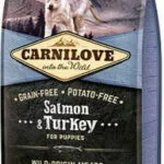 Carnilove Salmon & Turkey Puppy 4kg Ξηρά Τροφή χωρίς Σιτηρά για Κουτάβια με Γαλοπούλα και Σολομό