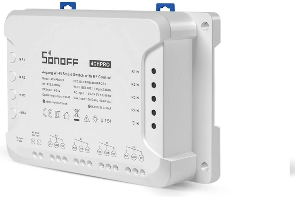 20211206144613_sonoff_4ch_pro_r3_smart_endiamesos_diakoptis_me_wi_fi_kai_rf_se_leyko_chroma Sonoff 4CH PRO R3 Smart Switch 4 Καναλιών Wi-Fi & RF 10A 80011 - Image 1