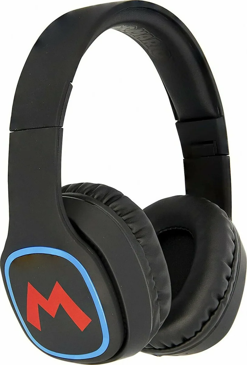 20211206153747_otl_super_mario_icon_asyrmata_over_ear_paidika_akoustika_mayra OTL Super Mario Icon Ασύρματα / Ενσύρματα Παιδικά Over Ear Ακουστικά με 30 ώρες Λειτουργίας Μαύρα - Image 1
