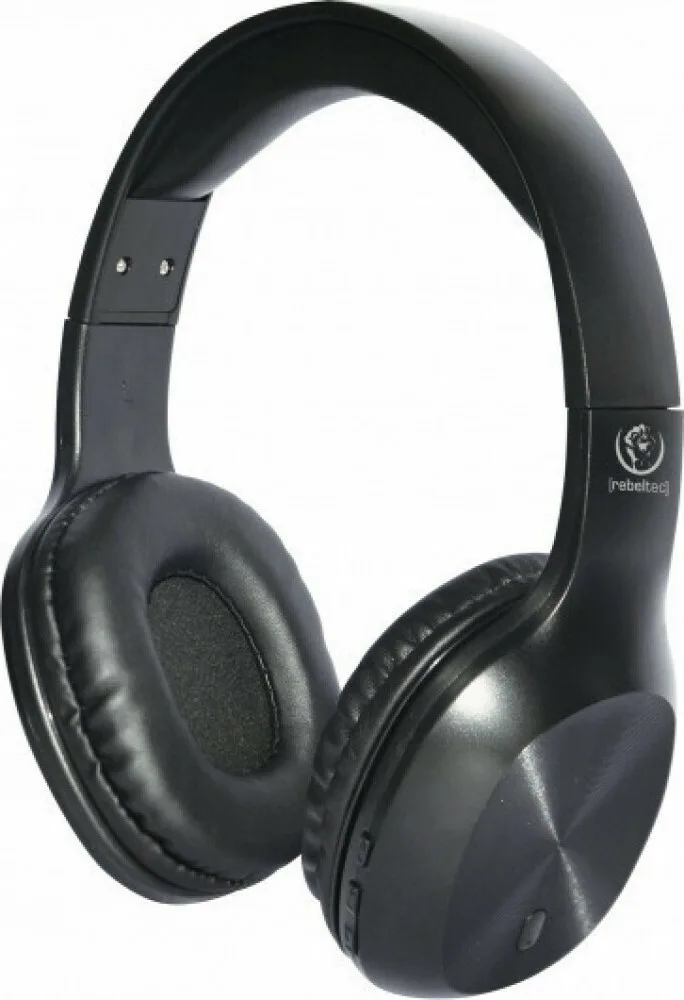 20211206155817_rebeltec_vela_asyrmata_over_ear_akoustika_mayra Rebeltec Vela Ασύρματα / Ενσύρματα Over Ear Ακουστικά με 6 ώρες Λειτουργίας Μαύρα - Image 1