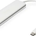 Digitus USB 3.0 Hub 5 Θυρών με σύνδεση USB-C & Θύρα Φόρτισης Ασημί (DA-70242-1)