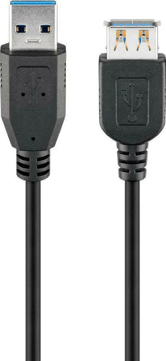 Goobay USB 3.0 Cable USB-A male - USB-A female Μαύρο 3m (93999) - Image 1