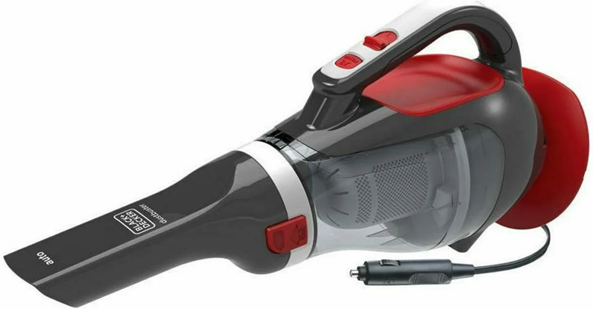 Black & Decker Σκουπάκι Αυτοκινήτου Στερεών με Ισχύ 12W & Καλώδιο Αναπτήρα 12V Gray, Red (ADV1200) - Image 1