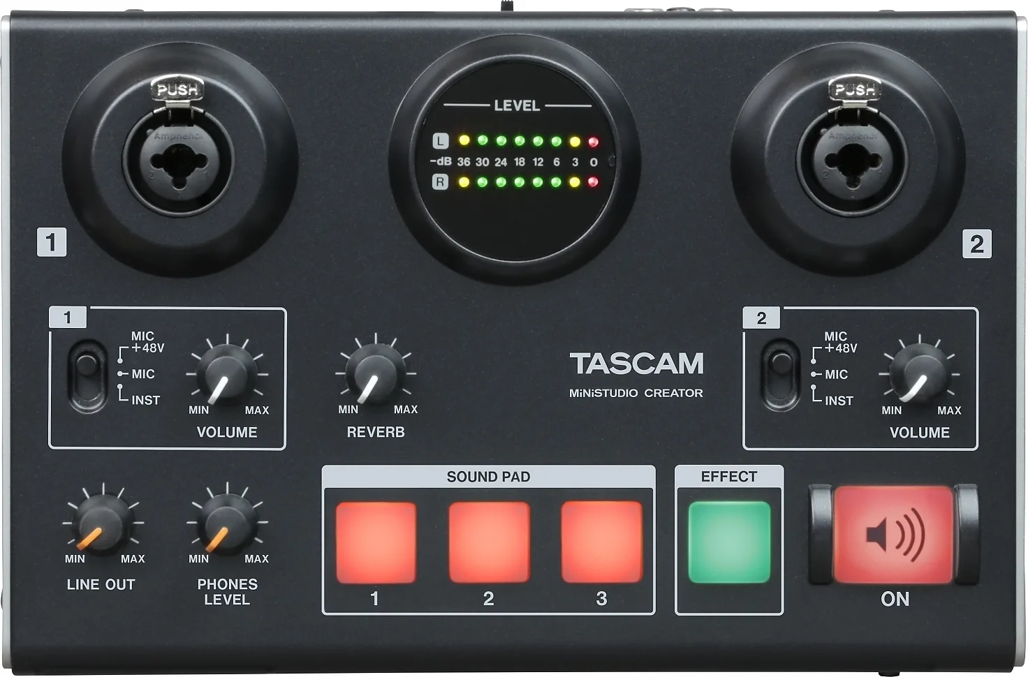 20211222135814_tascam_exoteriki_epagelmatiki_karta_chou_ministudio_creator_us_42_syndesimotita_usb_black Tascam MiNiStudio Creator US-42 Εξωτερική Επαγγελματική Κάρτα Ήχου με Σύνδεση USB Black - Image 1
