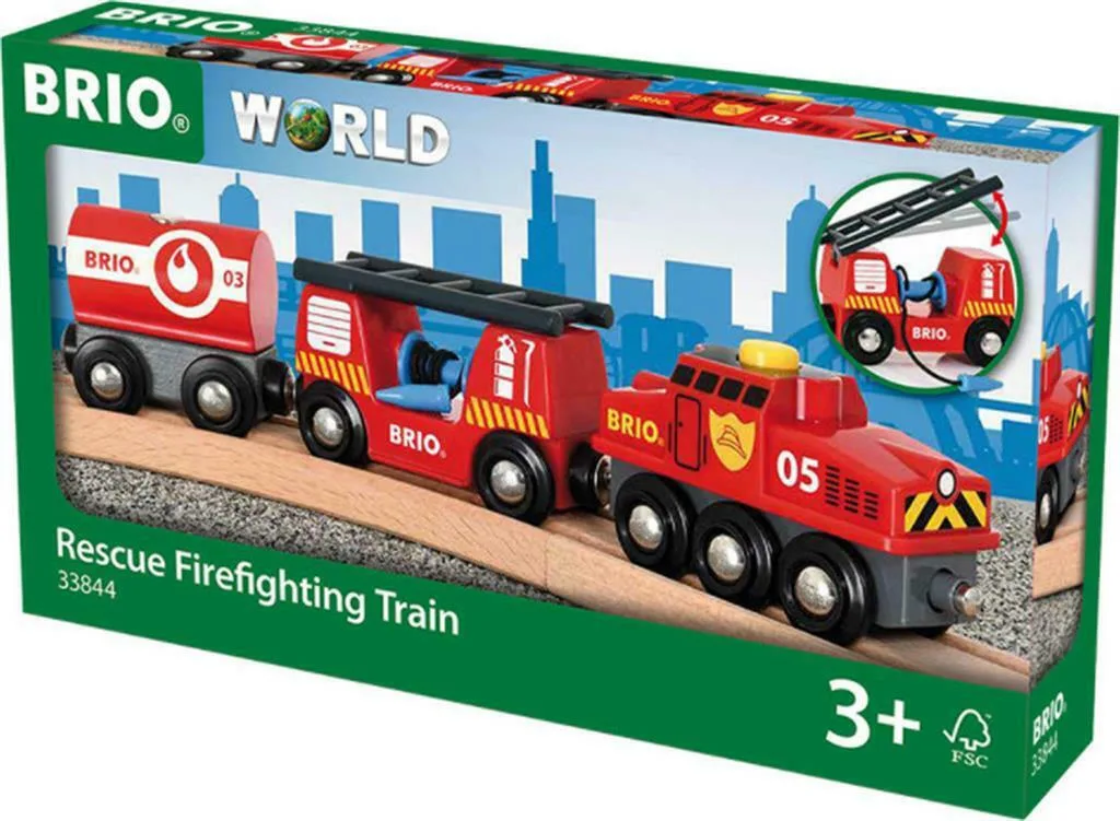 20211229115623_brio_toys_rescue_firefighting_train Brio Toys Rescue Firefighting Τρενάκι για 3+ Ετών 33844 - Image 1