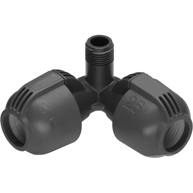 Gardena 02782-20 Γωνία Σωλήνων Ποτίσματος με Αρσενικό Σπείρωμα 13mm Μαύρο - Image 1