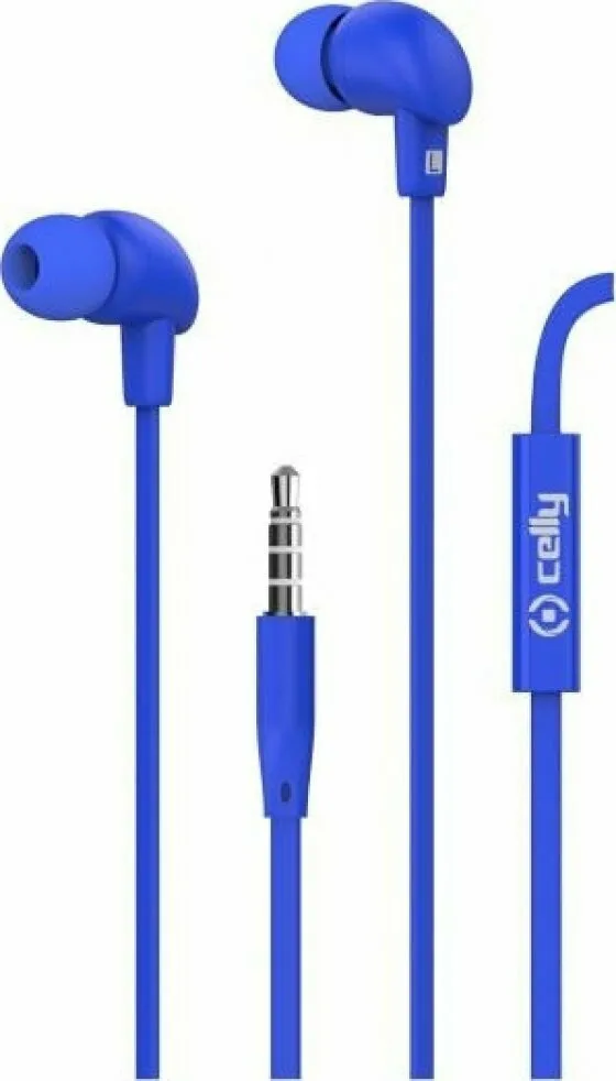 20220110155327_celly_up600_in_ear_handsfree_me_vysma_3_5mm_mple Celly UP600 In-ear Handsfree με Βύσμα 3.5mm Μπλε - Image 1