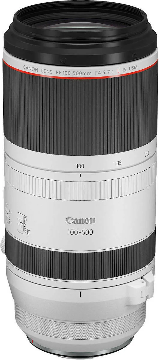 Canon Full Frame Φωτογραφικός Φακός RF 100-500mm f/4.5-7.1L IS USM Telephoto / Super Telephoto / Tele Zoom για Canon RF Mount Λευκός - Image 1