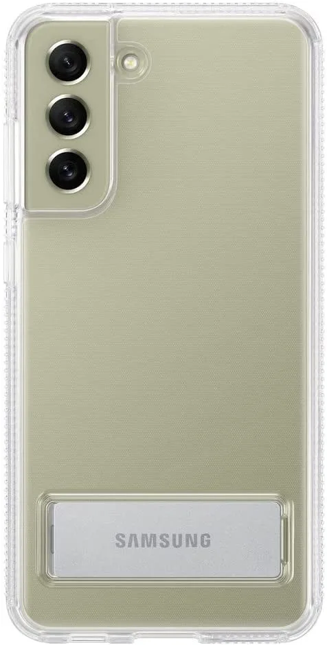 Samsung Clear Standing Cover Back Cover Πλαστικό Διάφανο (Galaxy S21 FE 5G) EF-JG990CTEGWW - Image 1